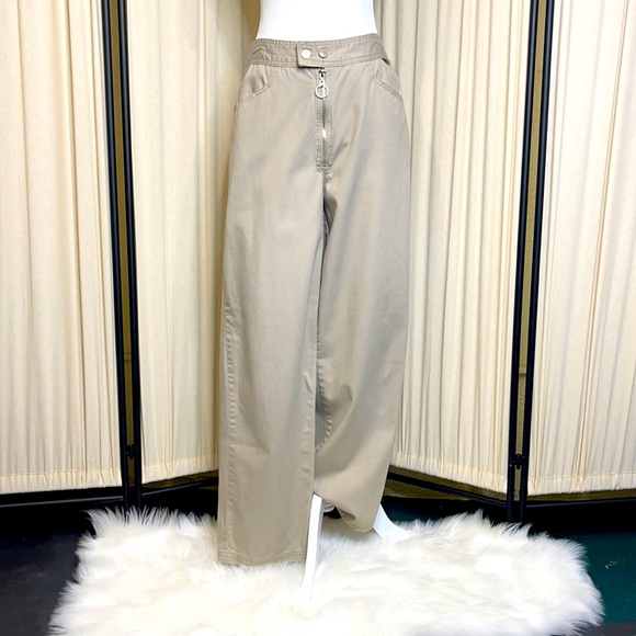 Vintage Denim - VINTAGE- Y2K REVOLT- HIGH WAISTED WIDE LEG TAN JEANS SIZE 12